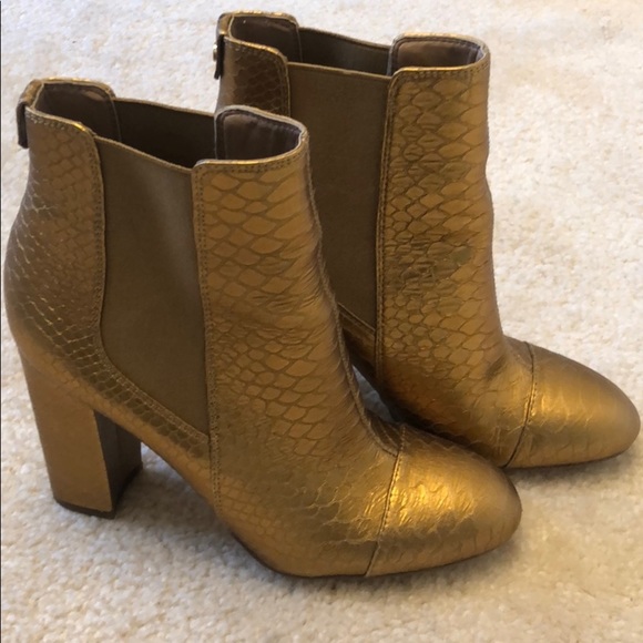 Gold Sam Edelman Gold Snake Bootie - Picture 4 of 11